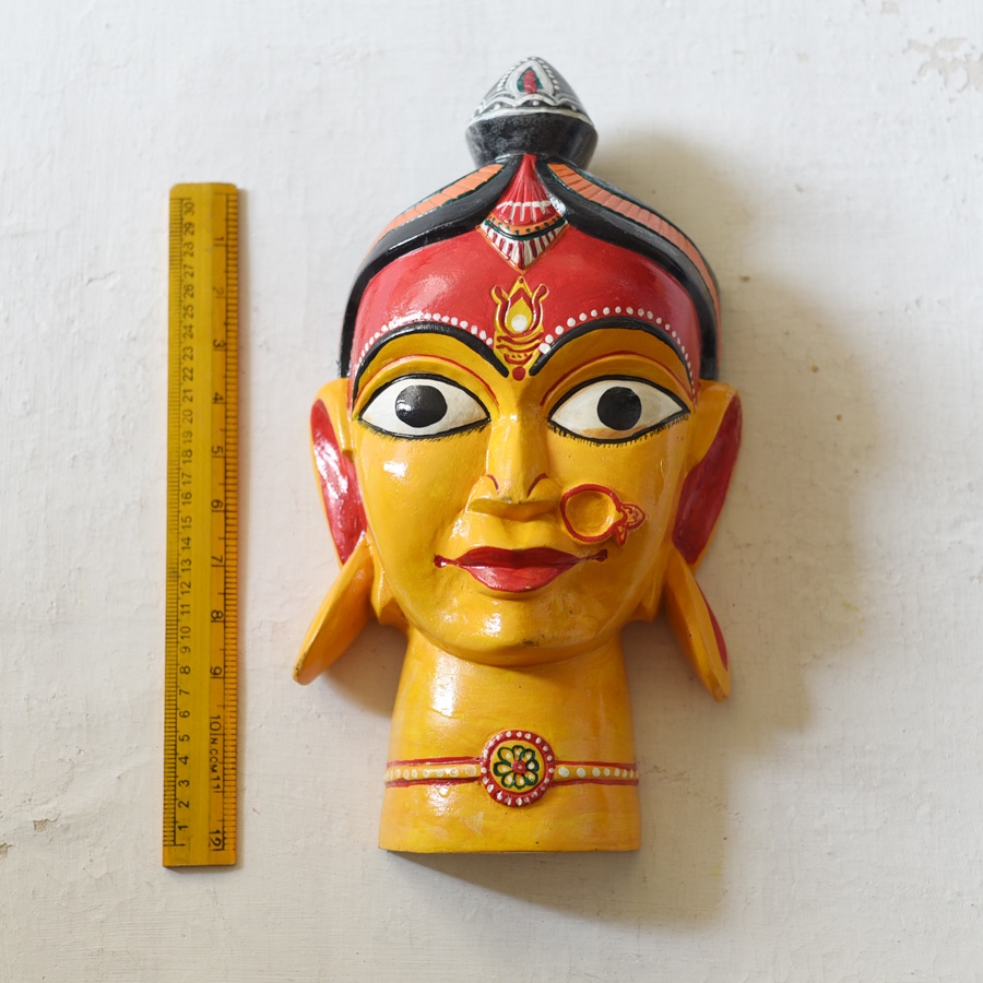 shop handmade wooden mask - Durga