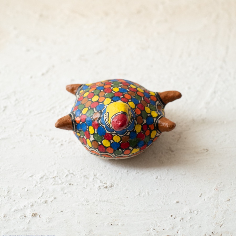 shop Madhubani Hand Painted Paper Mache ~  Turtle