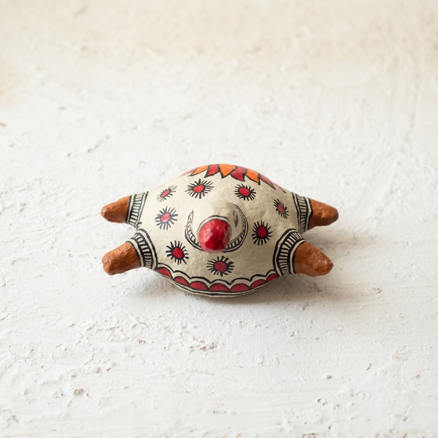 shop Madhubani Hand Painted Paper Mache ~  Turtle