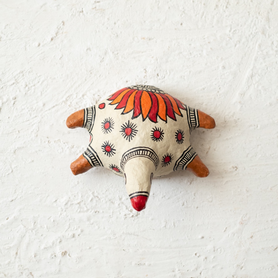 shop Madhubani Hand Painted Paper Mache ~  Turtle