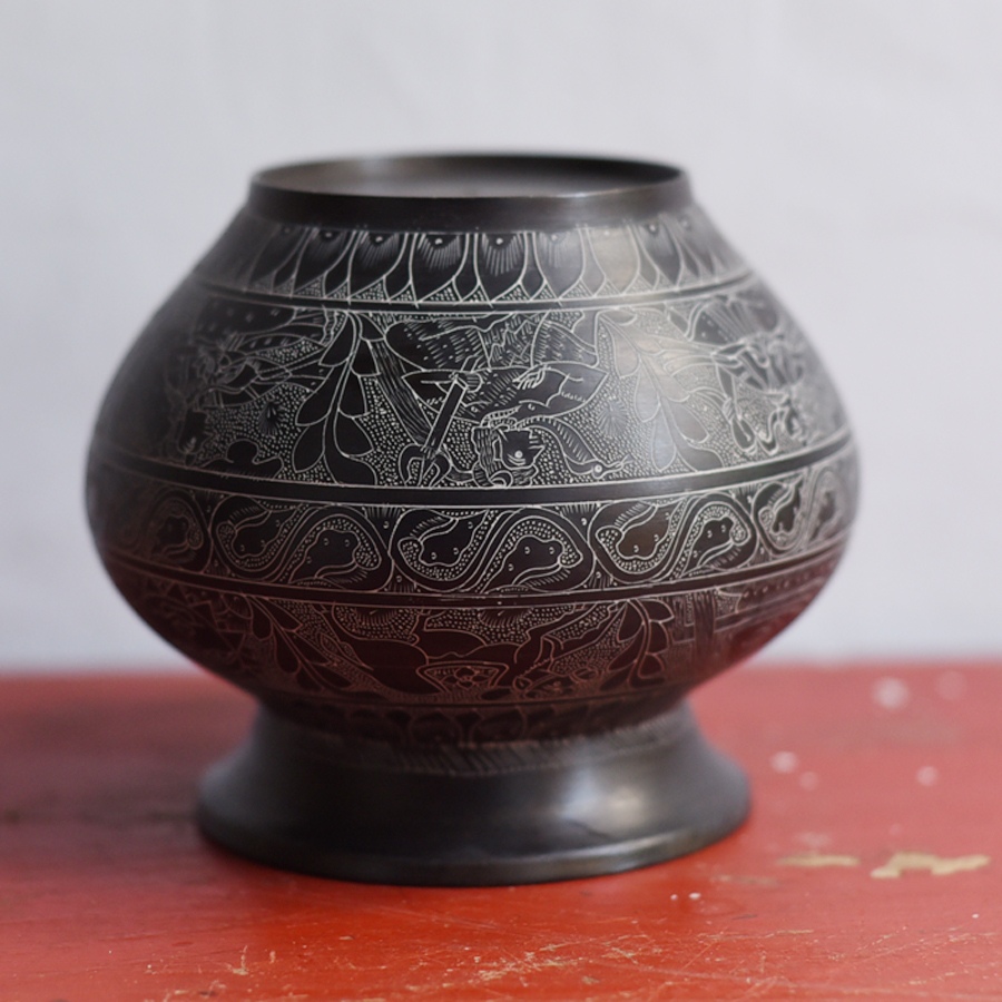 Shop Carving on Brass Lota / Kalash - Shiva