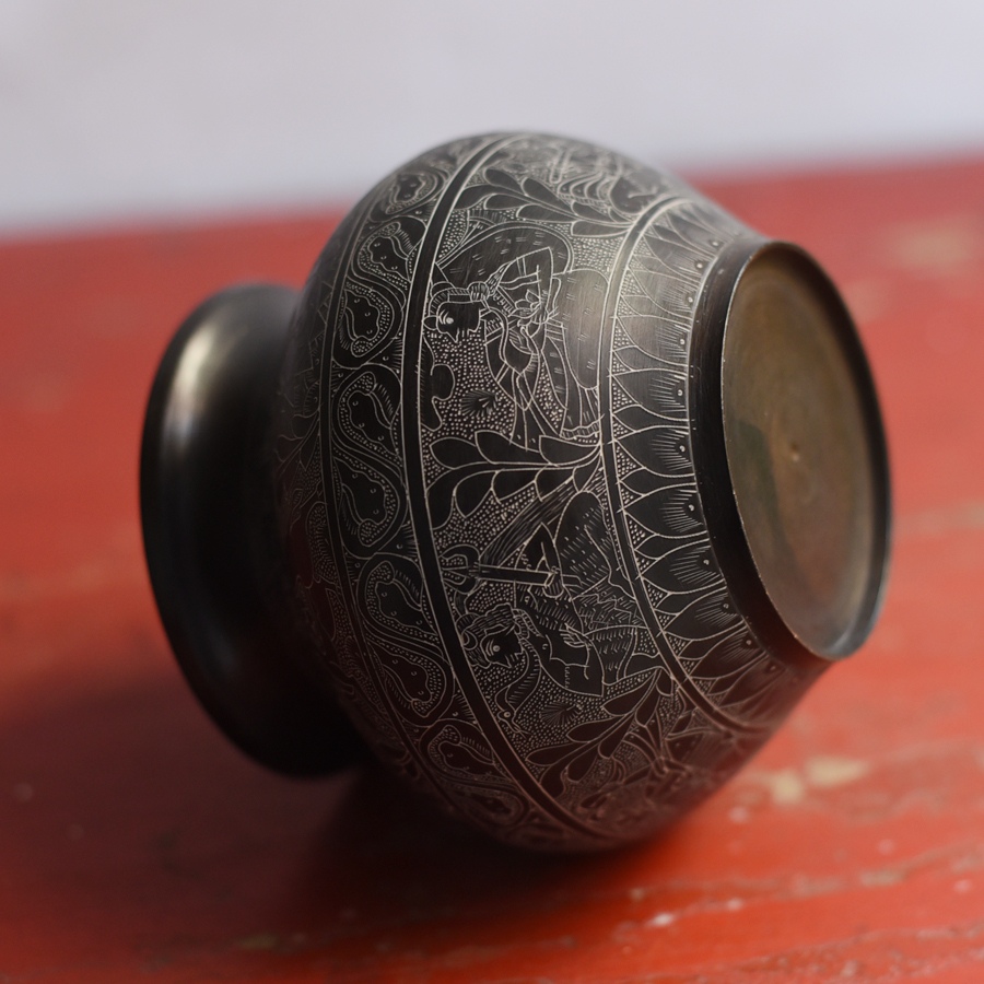 Shop Carving on Brass Lota / Kalash - Shiva