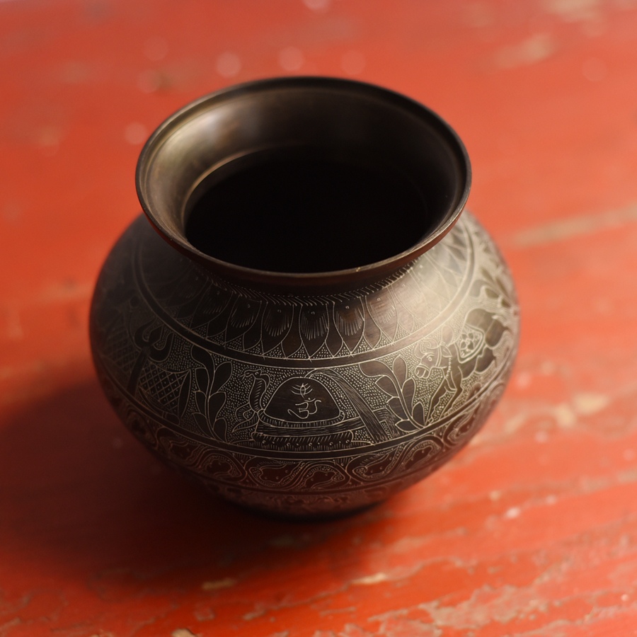 Shop Carving on Brass Lota / Kalash - Shiva