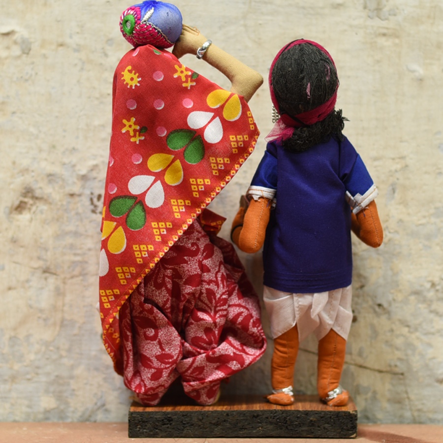 Buy Jhabua Handmade Fabric Doll With Drum (Bhil) 