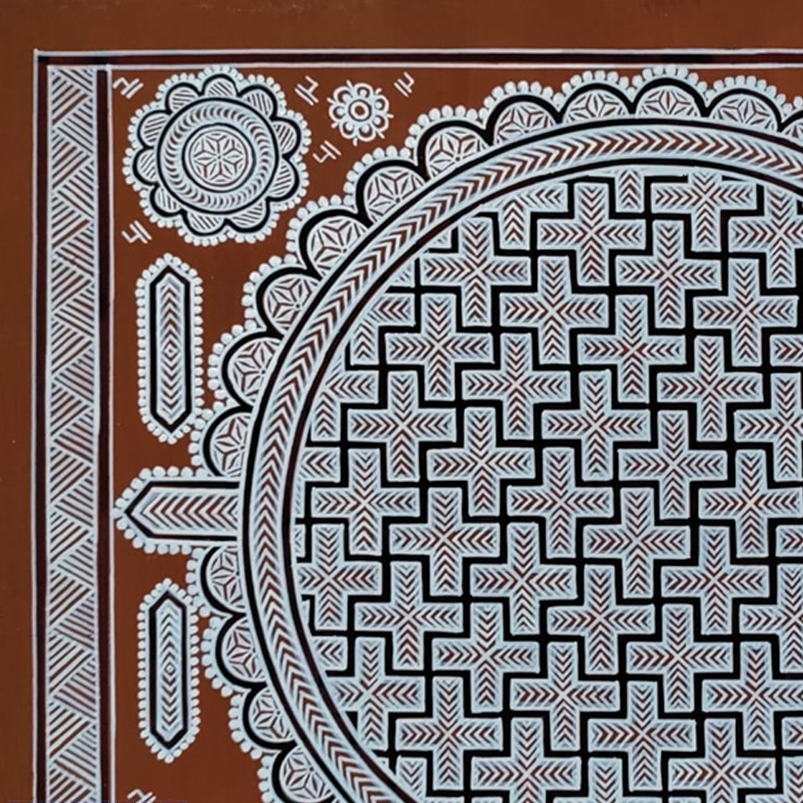 shop Mandana Art - Painting  ( Plus Motif - 11 x 14 inch)