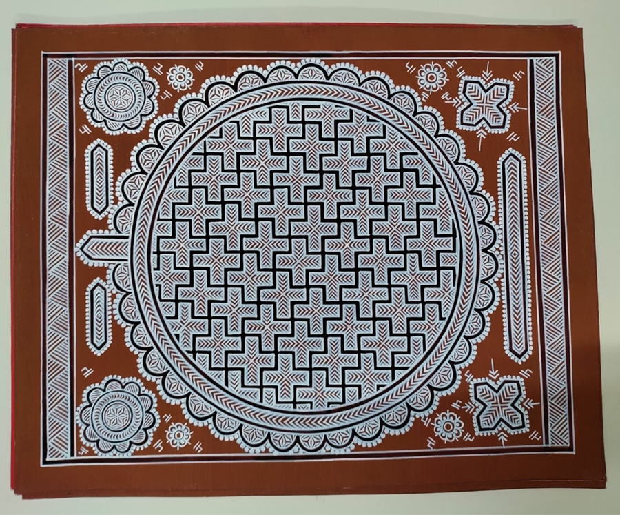 shop Mandana Art - Painting  ( Plus Motif - 11 x 14 inch)