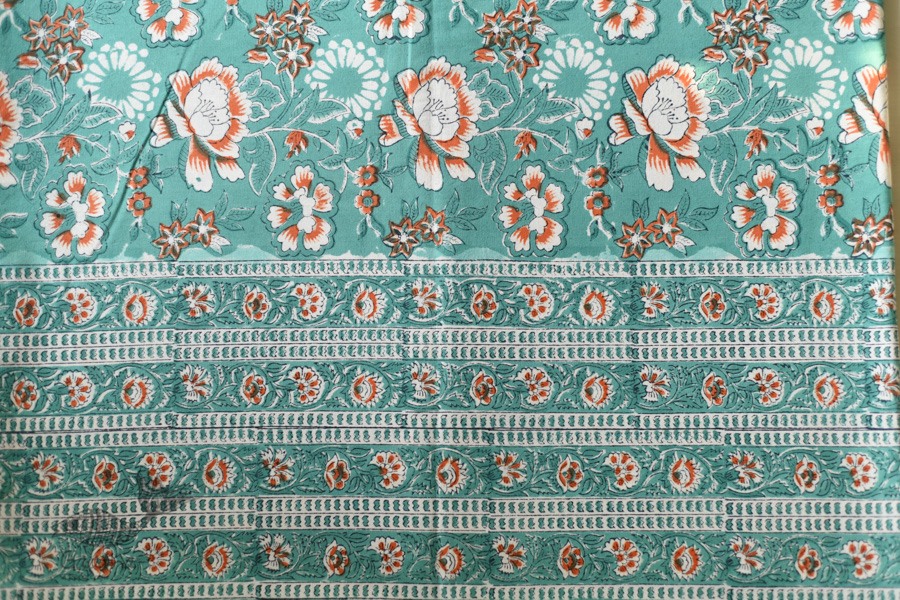 shop Sanganeri Hand block Printed Bedsheet