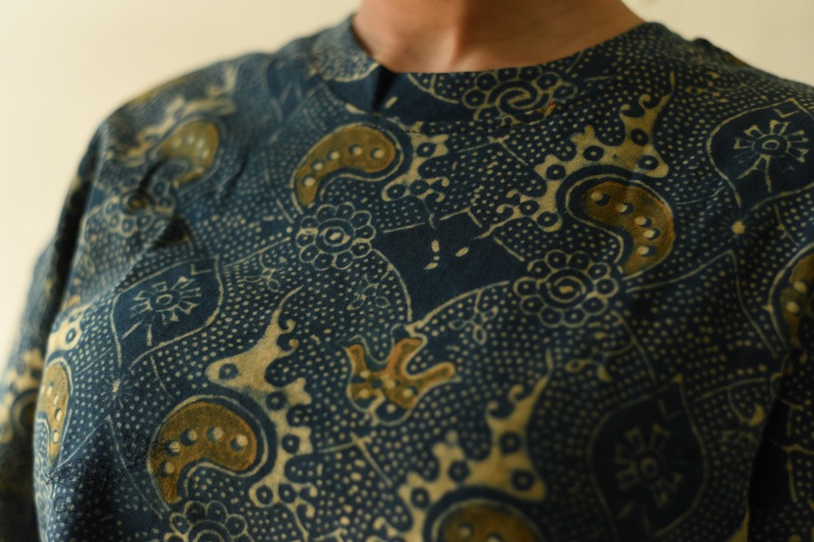 buy ajrakh hand block printed Crop Top