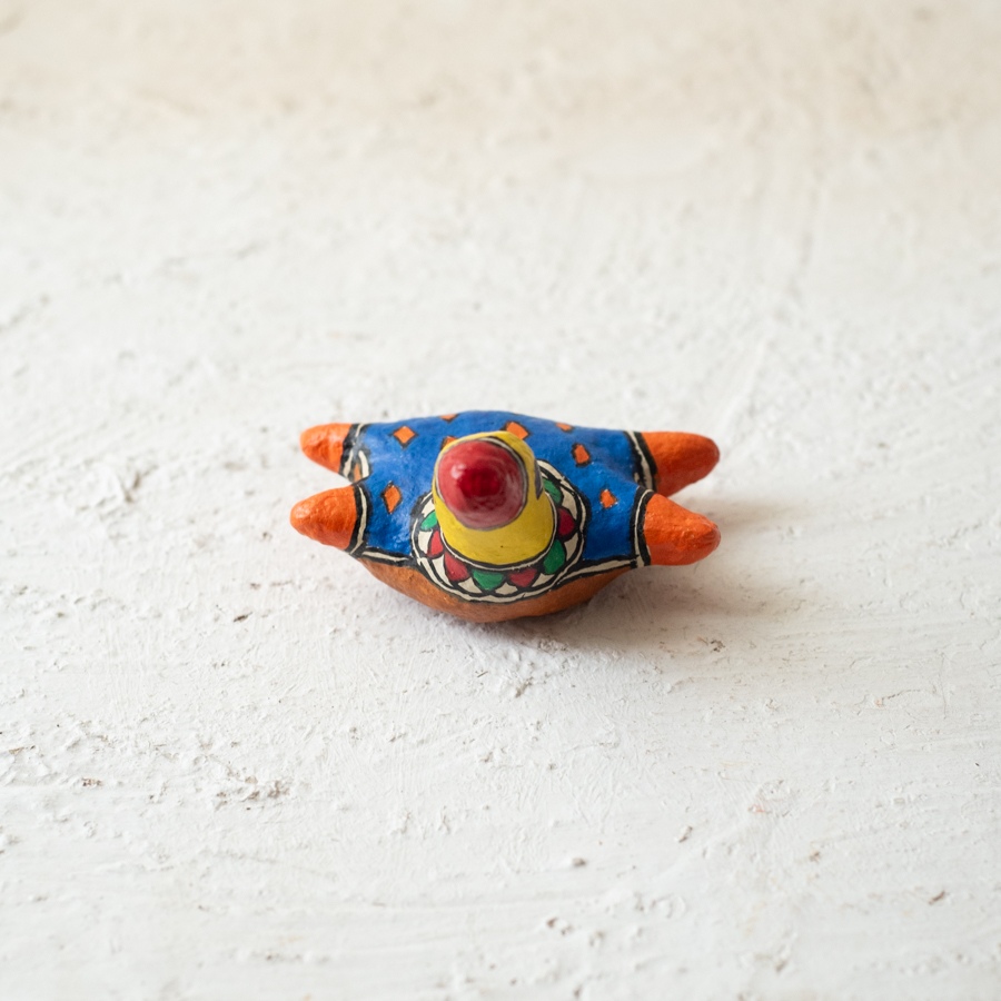 shop Madhubani Hand Painted Paper Mache ~  Turtle small