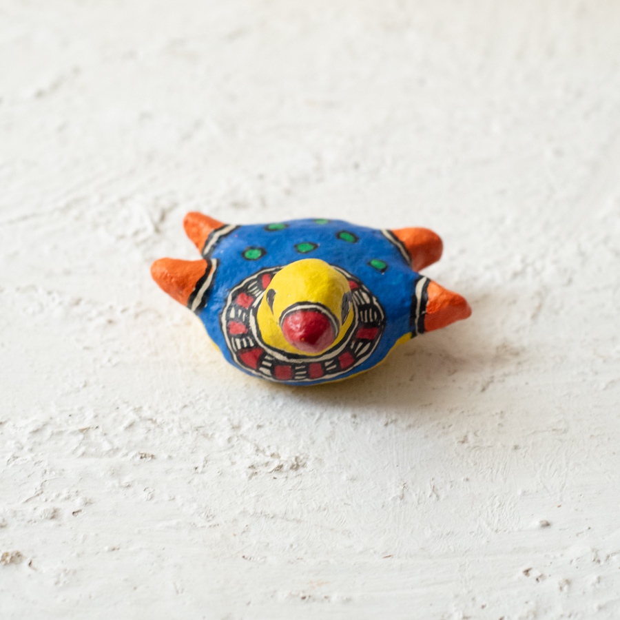 shop Madhubani Hand Painted Paper Mache ~  Turtle small