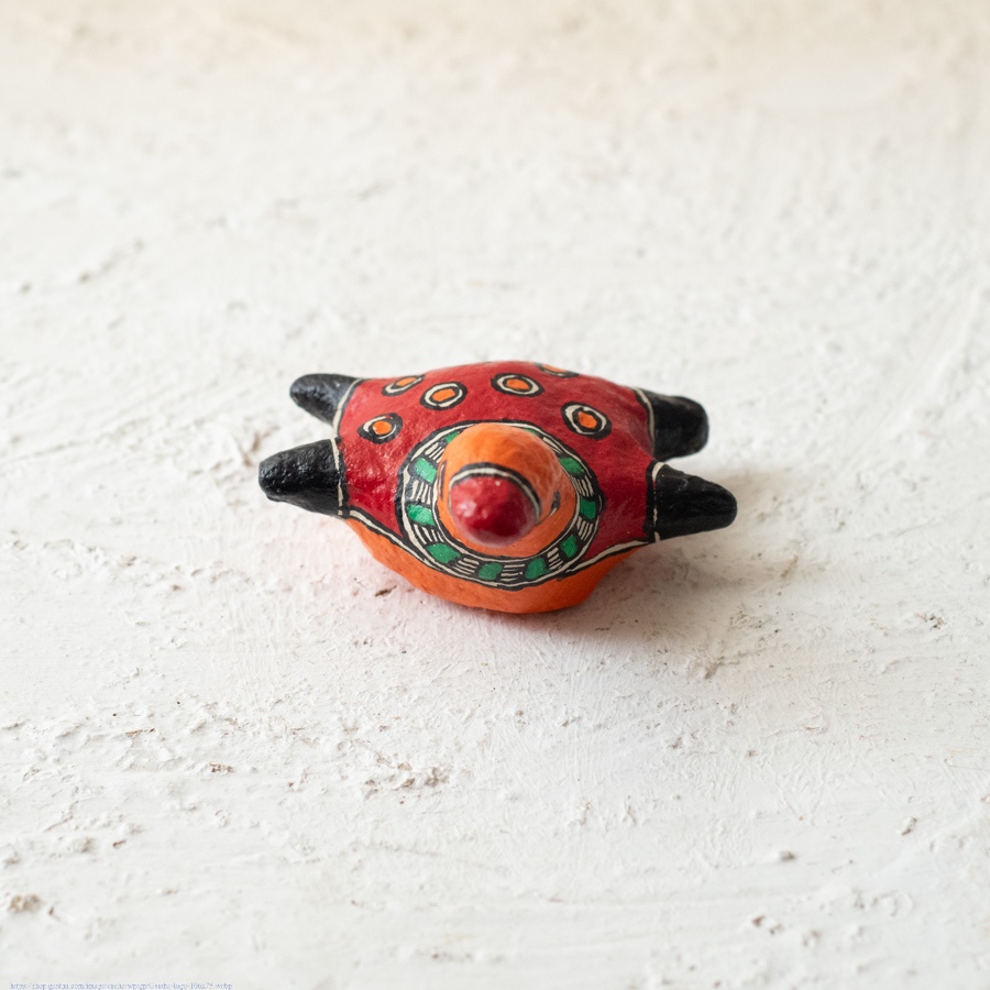 shop Madhubani Hand Painted Paper Mache ~  Turtle small
