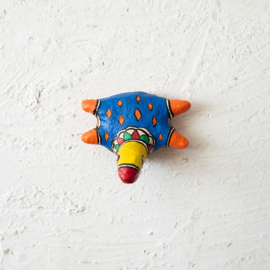 shop Madhubani Hand Painted Paper Mache ~  Turtle small