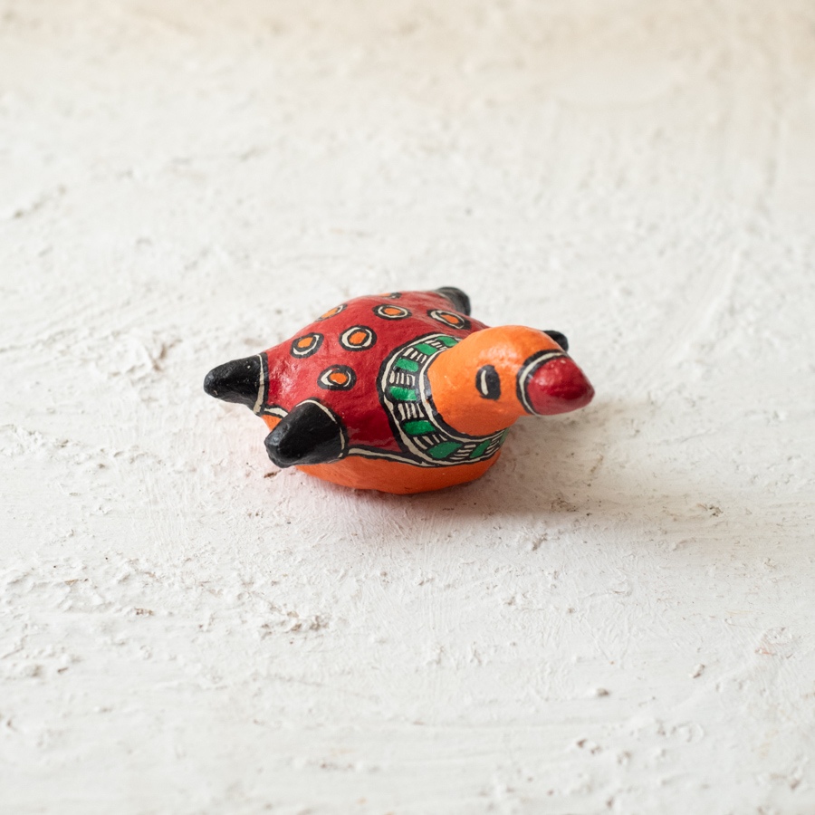 shop Madhubani Hand Painted Paper Mache ~  Turtle small