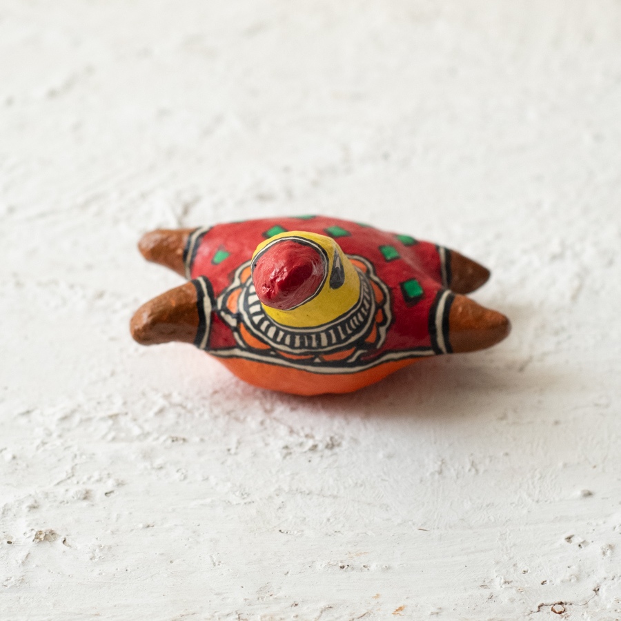 shop Madhubani Hand Painted Paper Mache ~  Turtle small