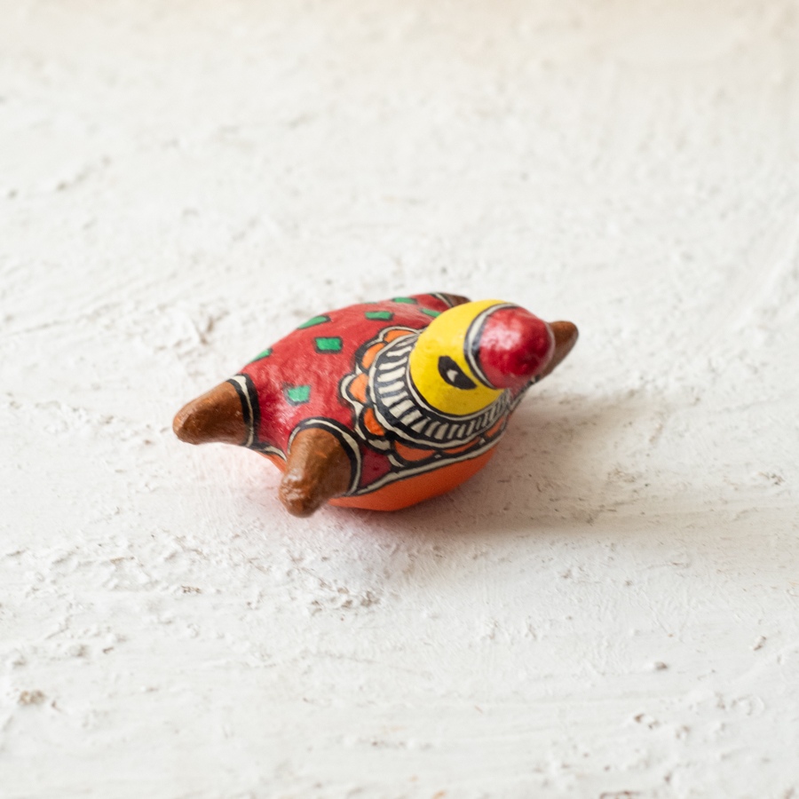 shop Madhubani Hand Painted Paper Mache ~  Turtle small