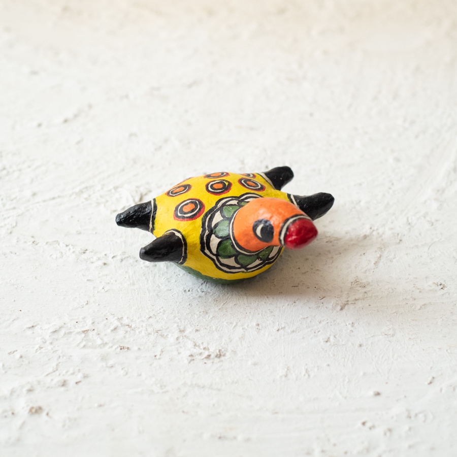 shop Madhubani Hand Painted Paper Mache ~  Turtle small