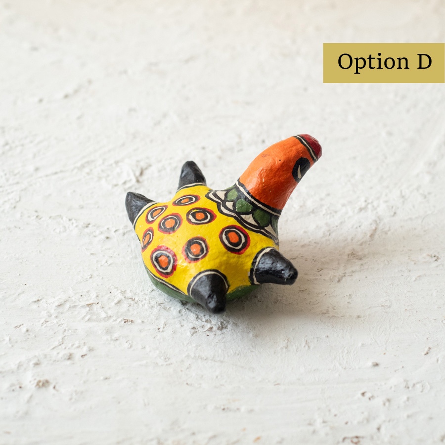 shop Madhubani Hand Painted Paper Mache ~  Turtle small