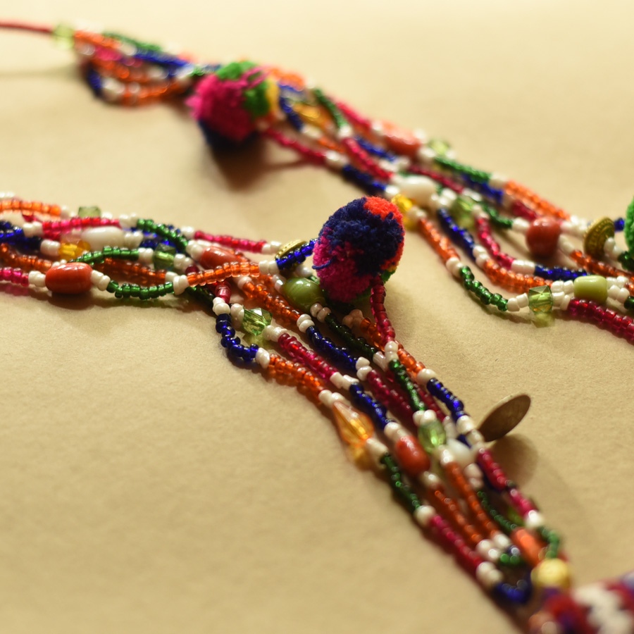 Handmade Tribal Necklace With Bead Work & Mirror work