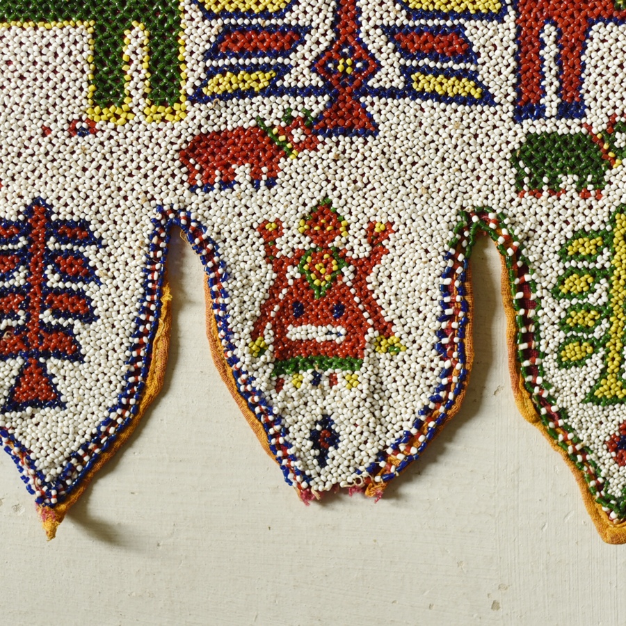 Gujrat Bead Work - Old & Antique Wall Hanging - Lion Motif