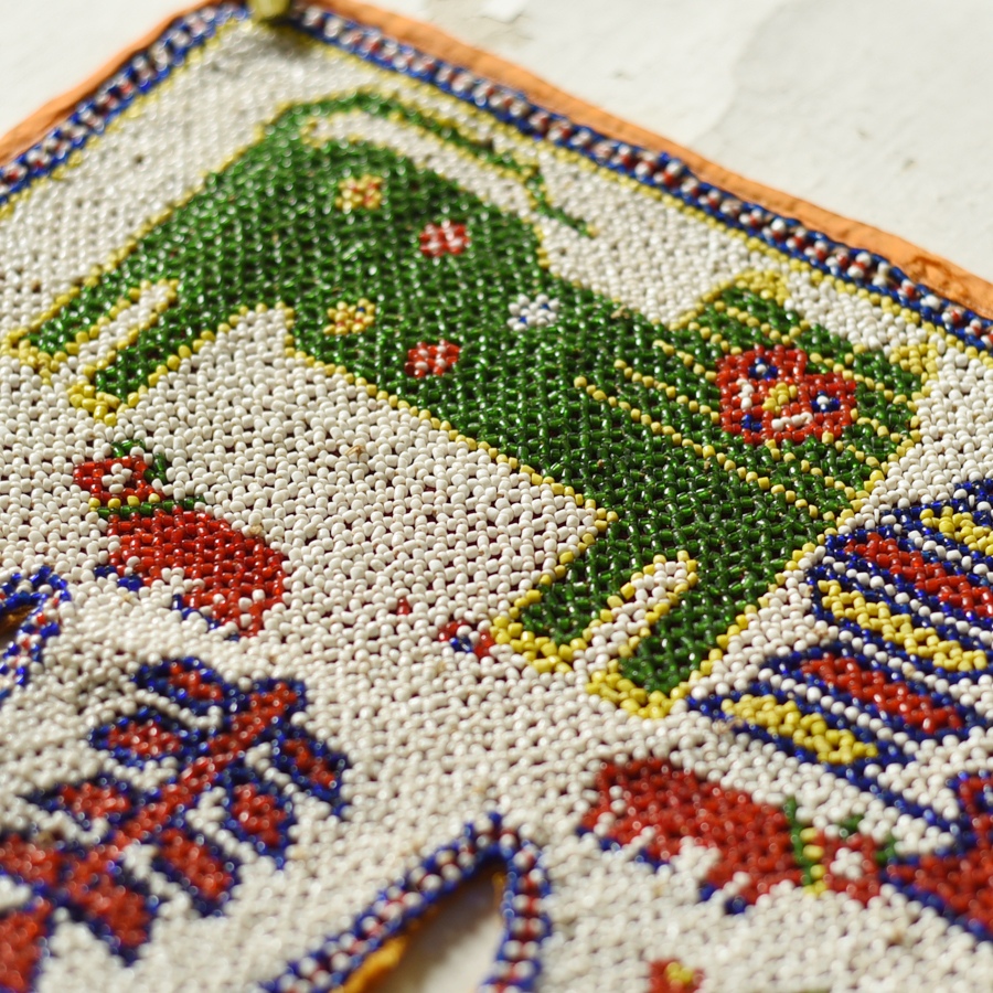 Gujrat Bead Work - Old & Antique Wall Hanging - Lion Motif