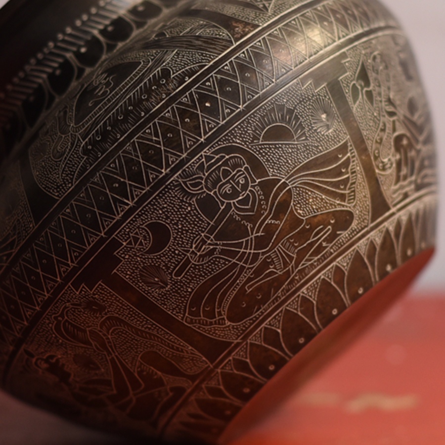 Online Hand-Carved Brass Kalash from Khajuraho  