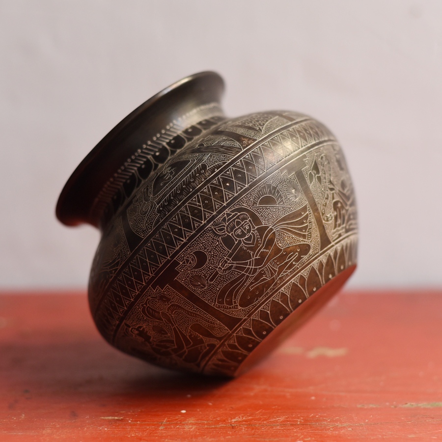 Online Hand-Carved Brass Kalash from Khajuraho  