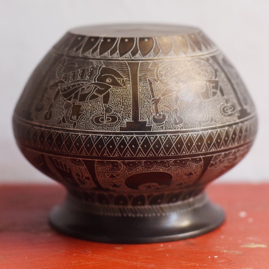 Online Hand-Carved Brass Kalash from Khajuraho  