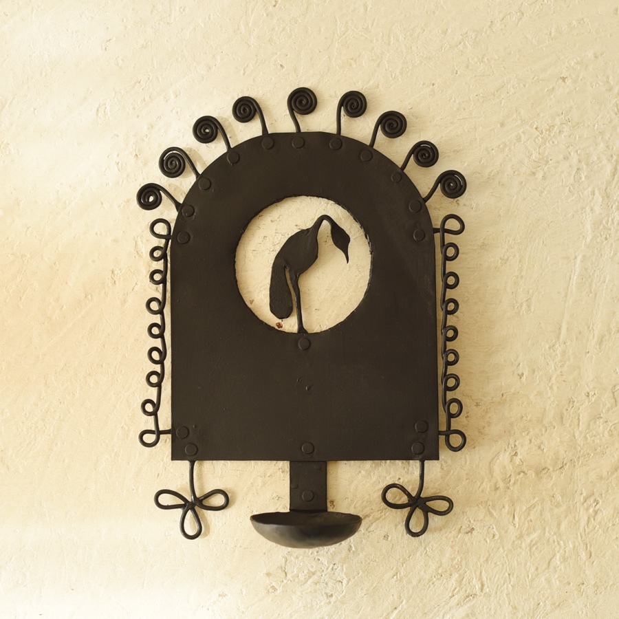shop Wrought Iron ~ Hanging Crane Candle Holder