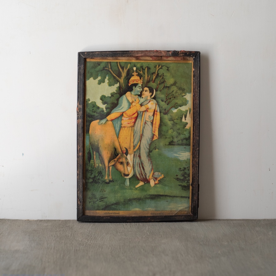 Indian Antique Radhe Govind Painting 