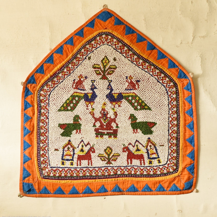 Saurashtra Region Beaded Old & Antique Wall Hanging
