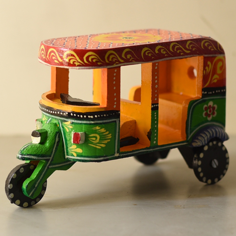 Shop Handmade Wooden toy - Auto Rickshaw