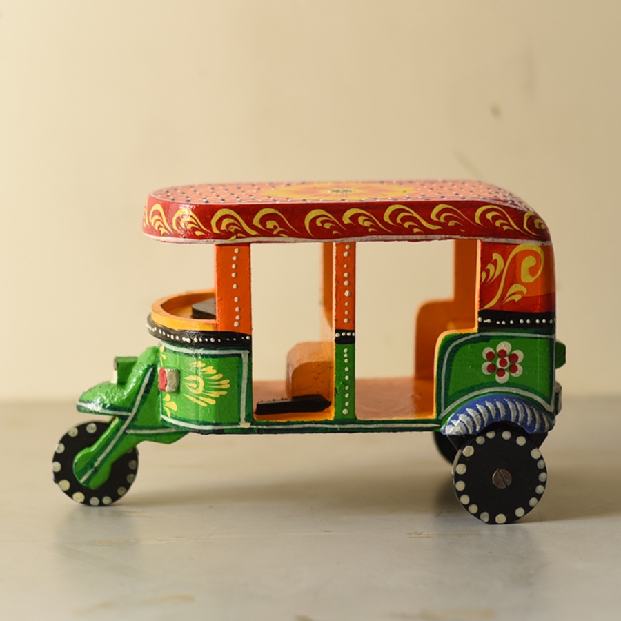 Shop Handmade Wooden toy - Auto Rickshaw