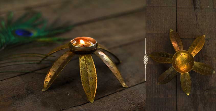 handmade brass candle stand / diya