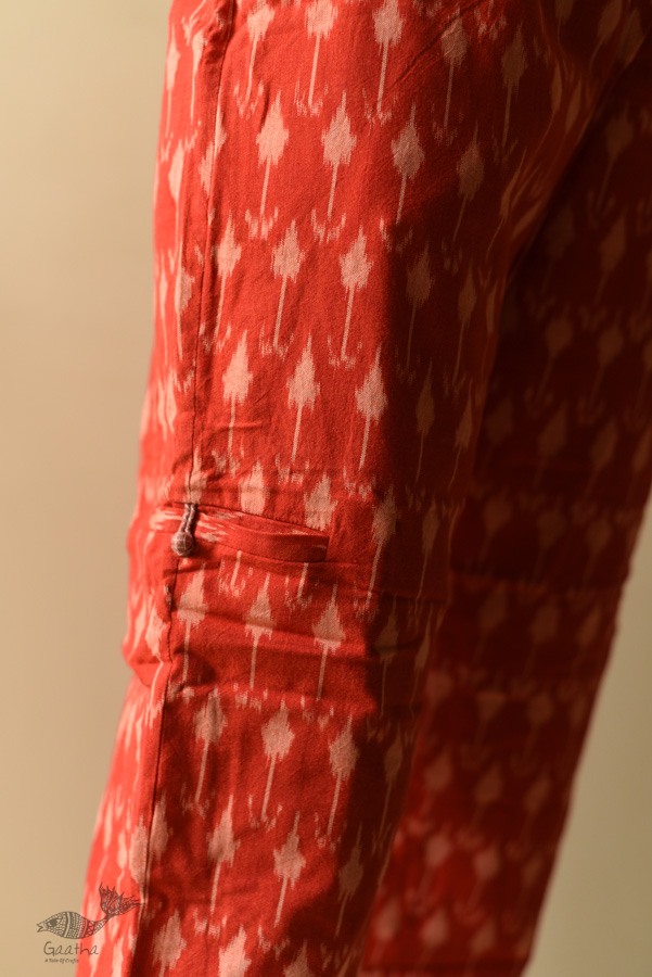 shop Ikat Handloom Cotton Designer Pant / Trouser For Girl