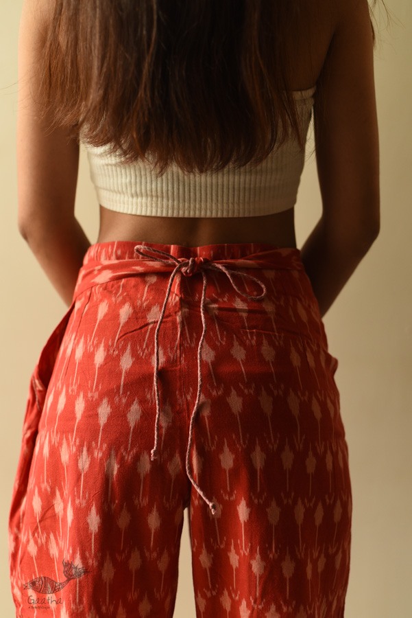 shop Ikat Handloom Cotton Designer Pant / Trouser For Girl