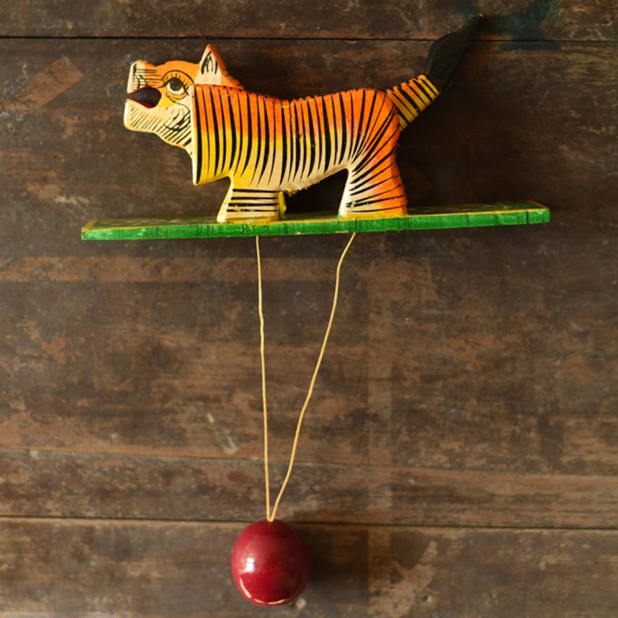shop Handmade Wooden toy Tiger