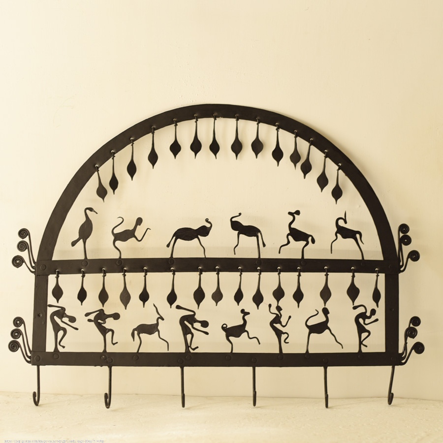 shop  Wrought Iron ~ Leaf & Deer Lamp Holder Hanging 