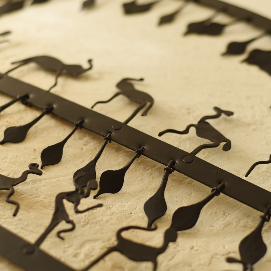 shop  Wrought Iron ~ Leaf & Deer Lamp Holder Hanging 