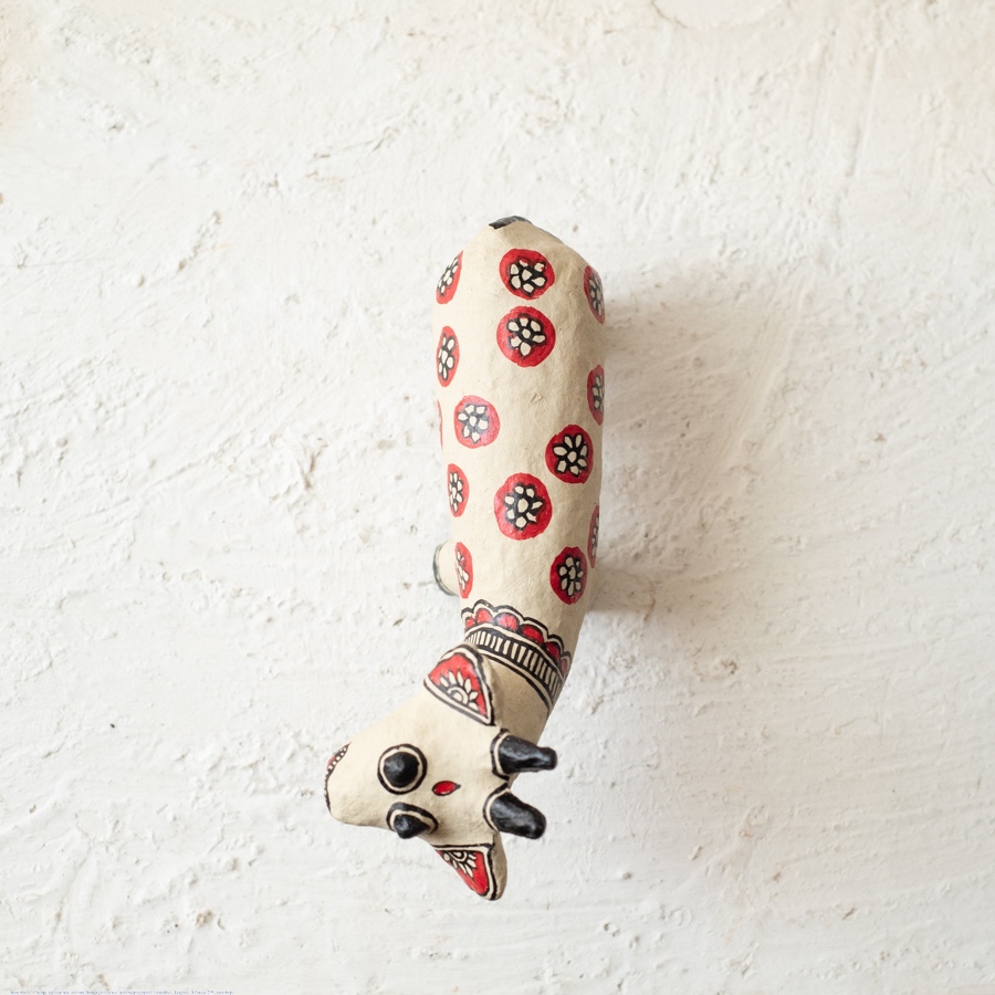 shop Madhubani Hand Painted Paper Mache ~ A Cow
