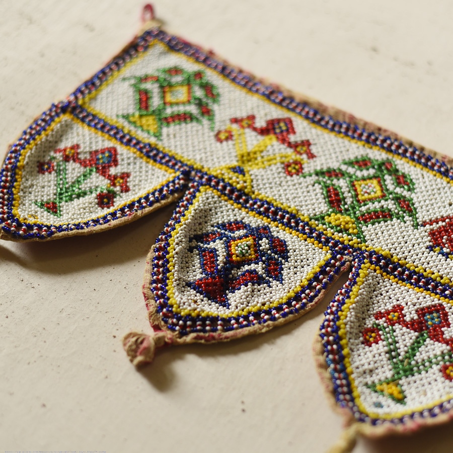 Handmade Bead Work ~ Old Latkan Hanging - Cow