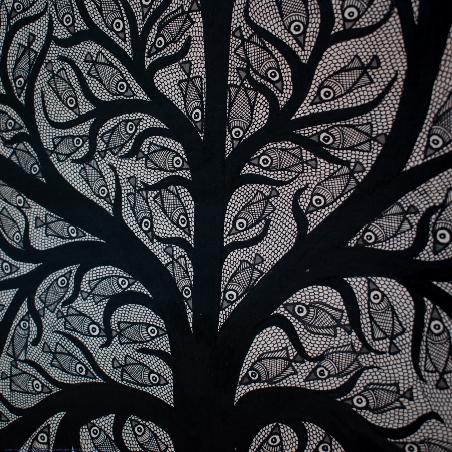 shop Madhubnai Painting- Matasya Tree of Life