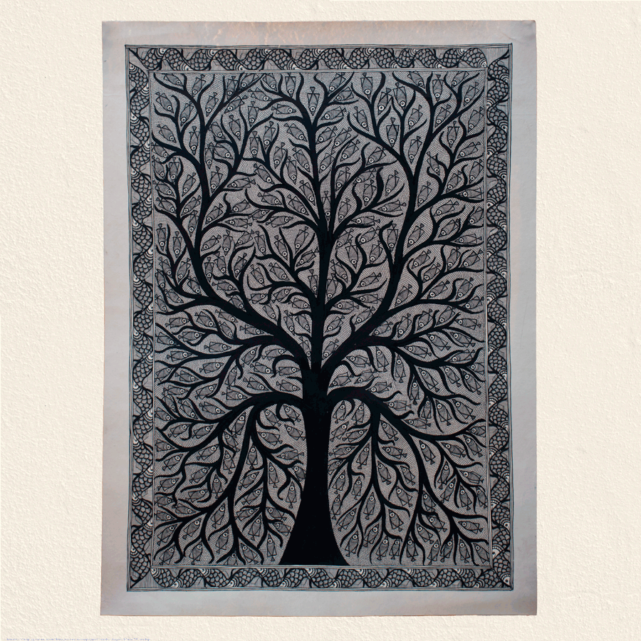 shop Madhubnai Painting- Matasya Tree of Life
