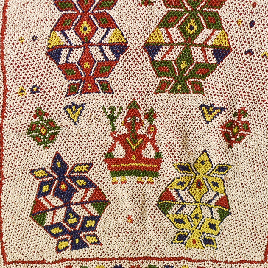 Saurashtra Region Beaded Old & Antique Wall Hanging - A