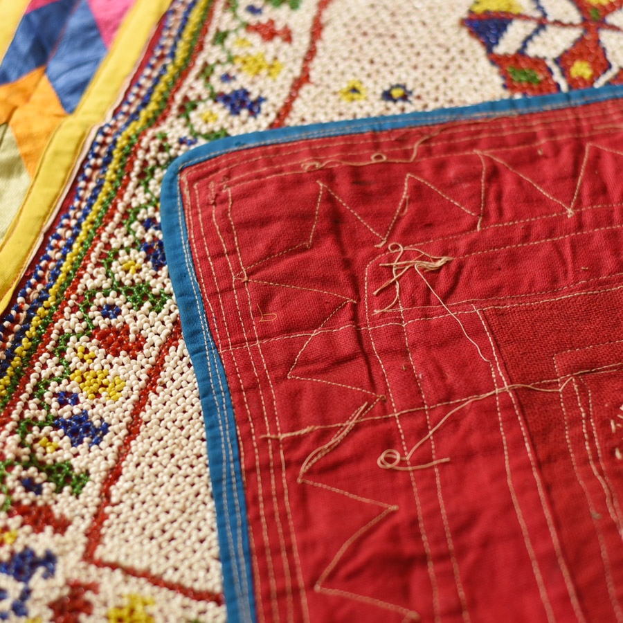 Saurashtra Region Beaded Old & Antique Wall Hanging - A