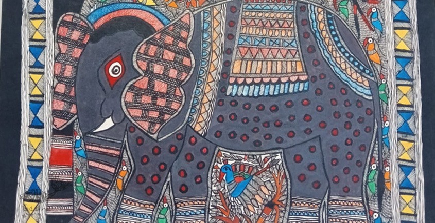 shop Madhubani painting| Elephant