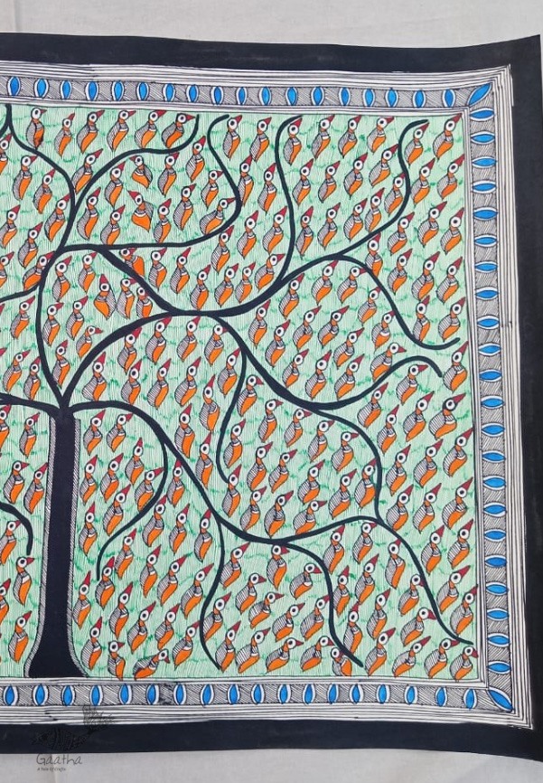 shop Madhubani painting| Tree of Life - Leaf or Birds