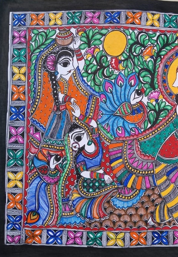 shop Madhubani painting| Krishnasakhi