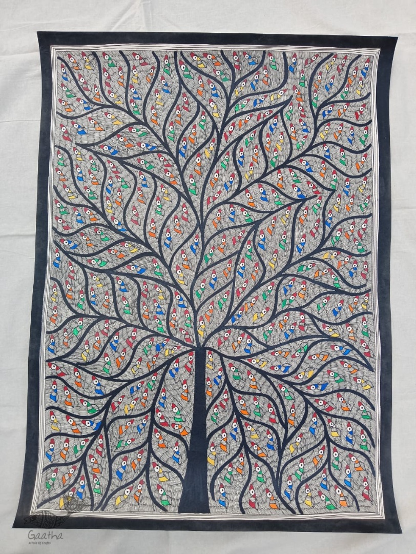 shop Madhubani painting| Tree of Life ( Birds )