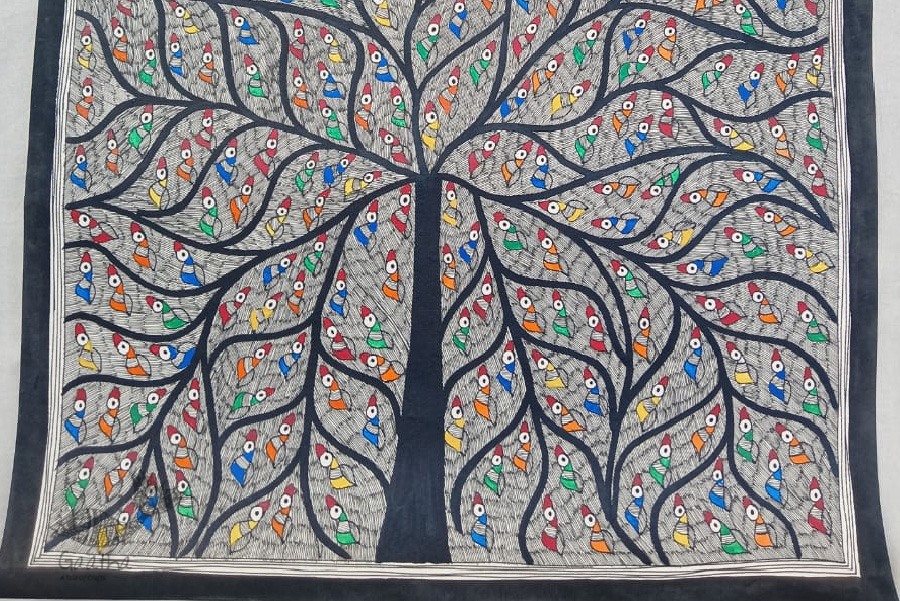 shop Madhubani painting| Tree of Life ( Birds )