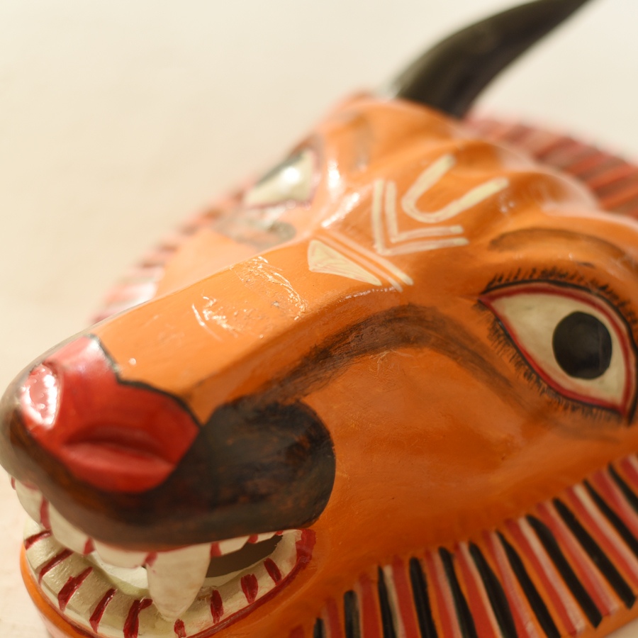 shop handmade wooden mask - Bull 